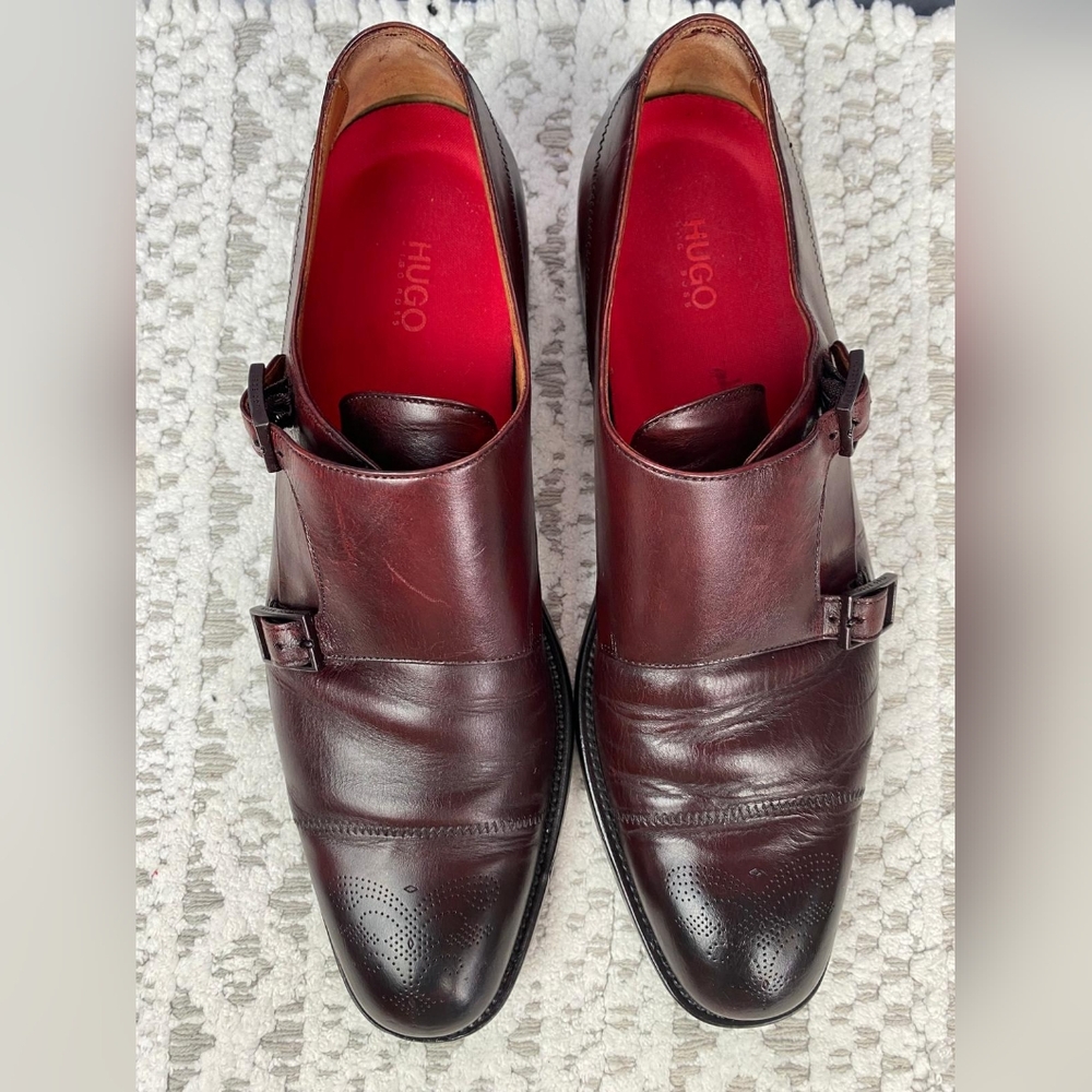 Hugo Boss Dark Brown Leather Men's Shoes